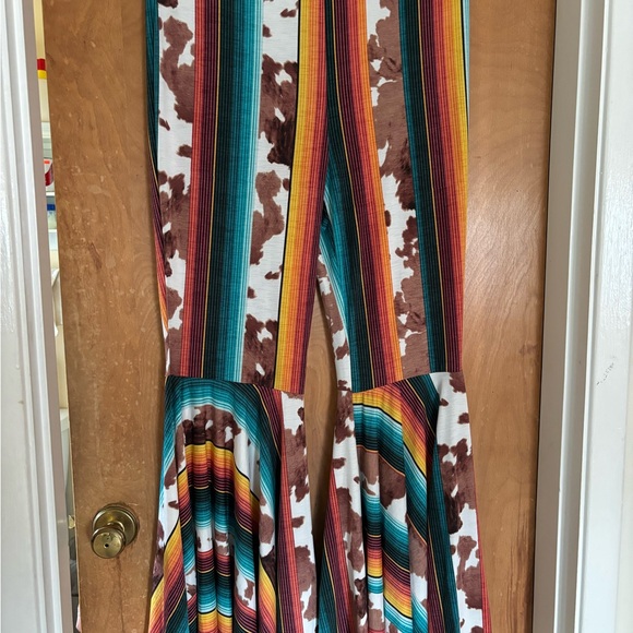 Multicolored Flare Pants - Picture 3 of 9